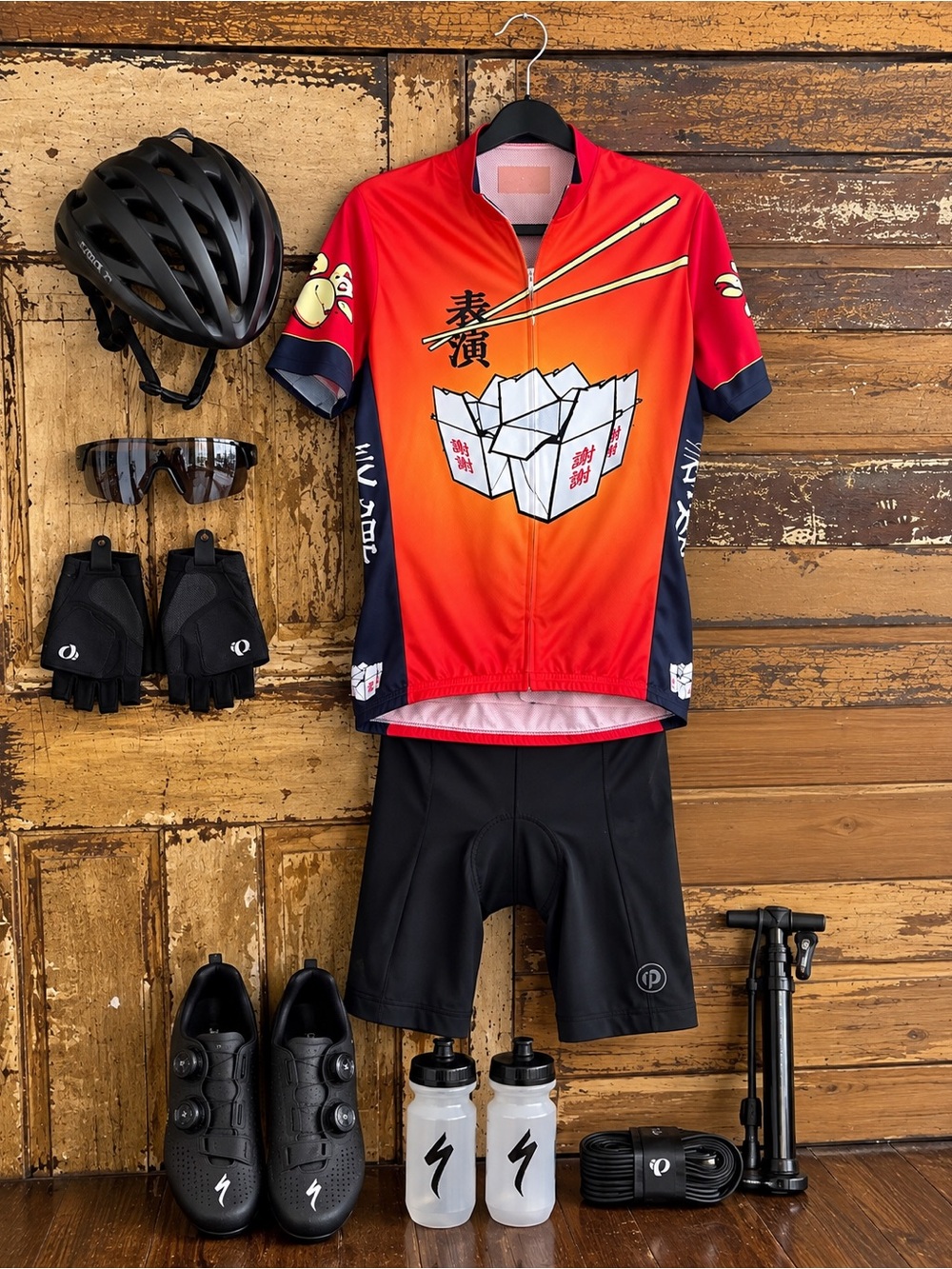 PerformanceBike Cycling Kit | Padded Bike Shorts | Graphic Jersey Set | M/S